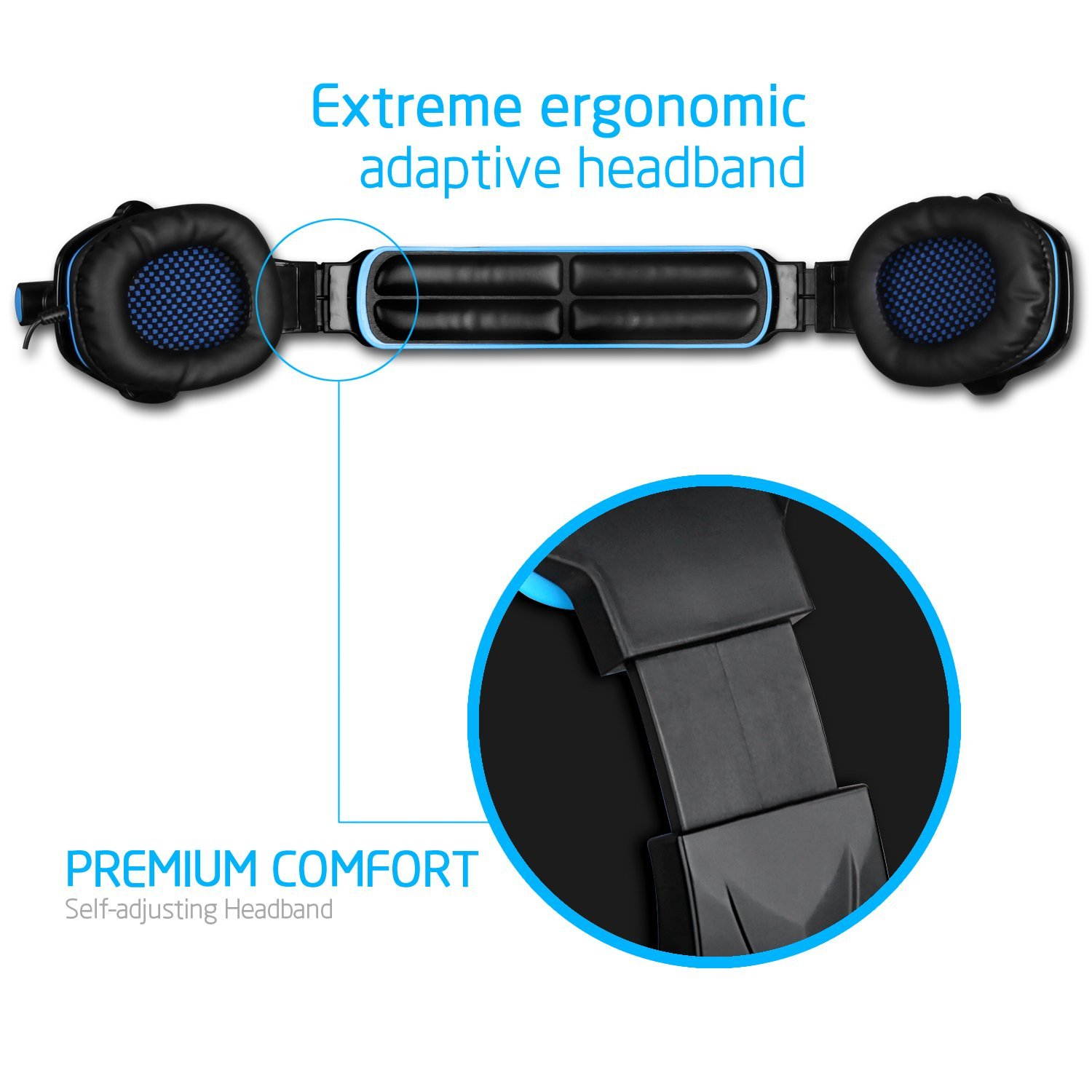 Sades SA-810 Multi-platform Compatible Over-Ear Stereo Bass Gaming Headphone with Noise Isolation Microphone - Black