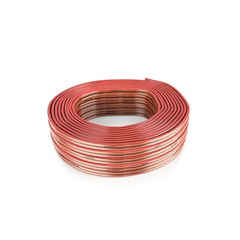 Audio Speaker Wire Cable 50 feet Made in Germany Pure Copper OFC 14 AWG Gauge For HiFi Speaker and Systems