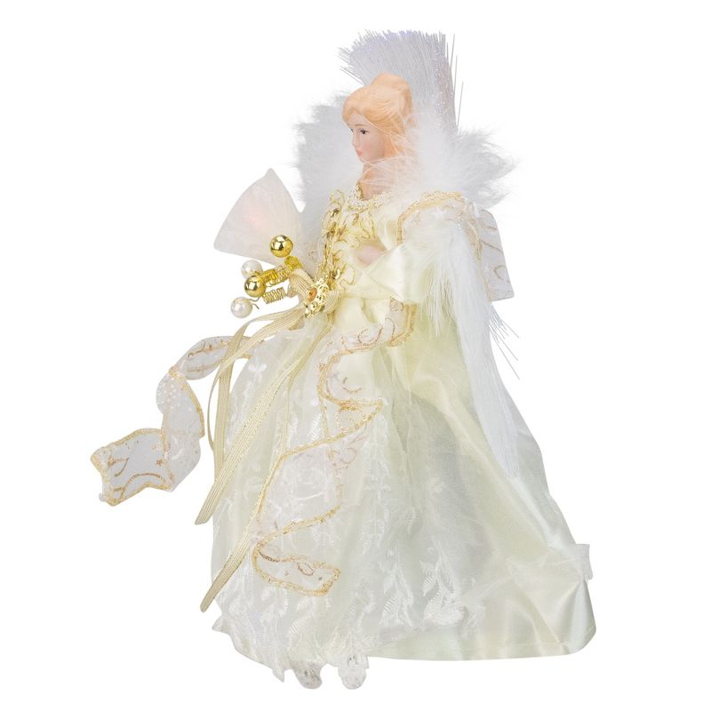 J. Hofert Co 9.5" Lighted Clear Constant Wide Angle 5 Point Star Christmas Tree Topper - Multicolor LED lights