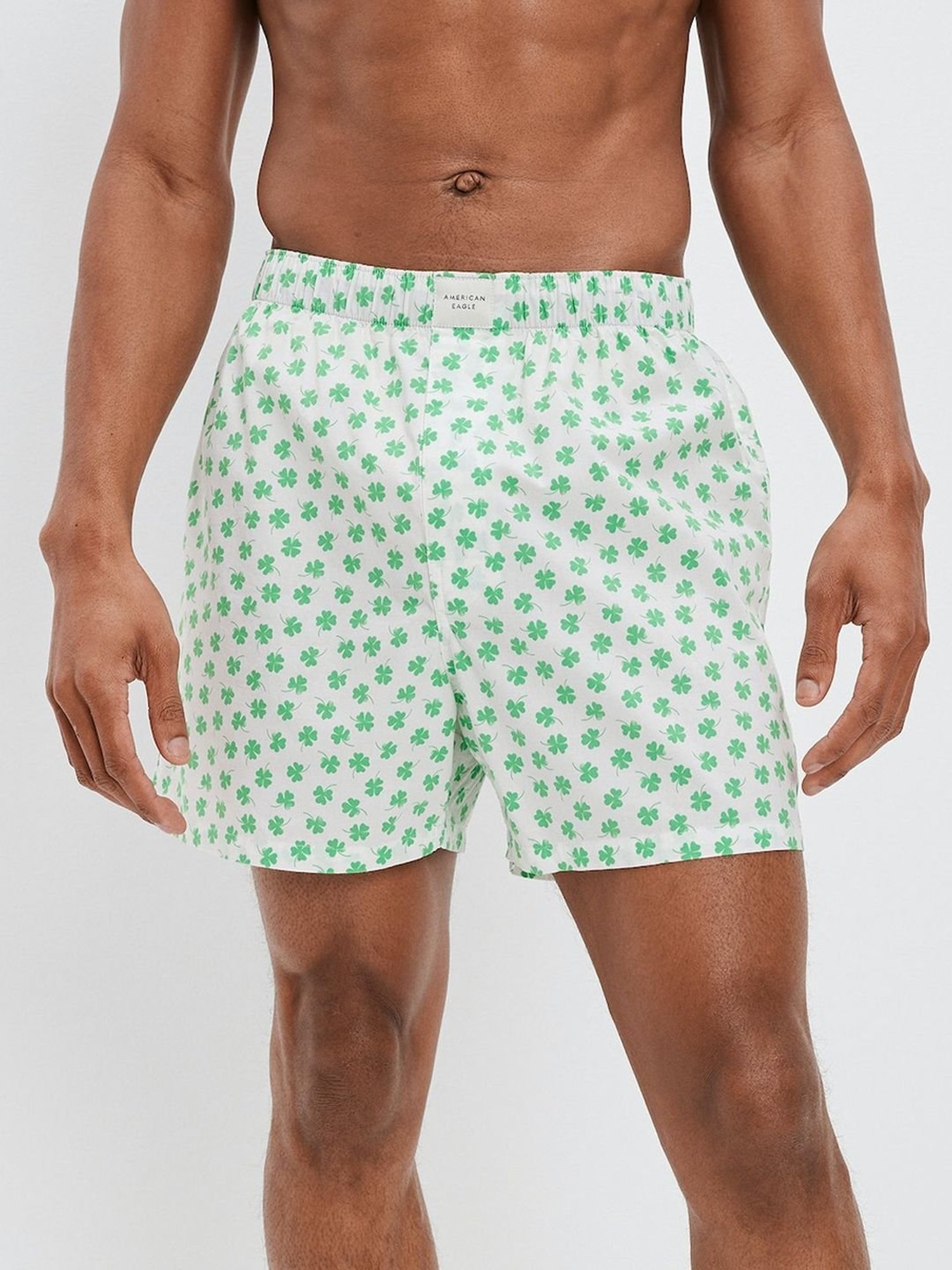 American Eagle White Regular Fit Printed Boxers