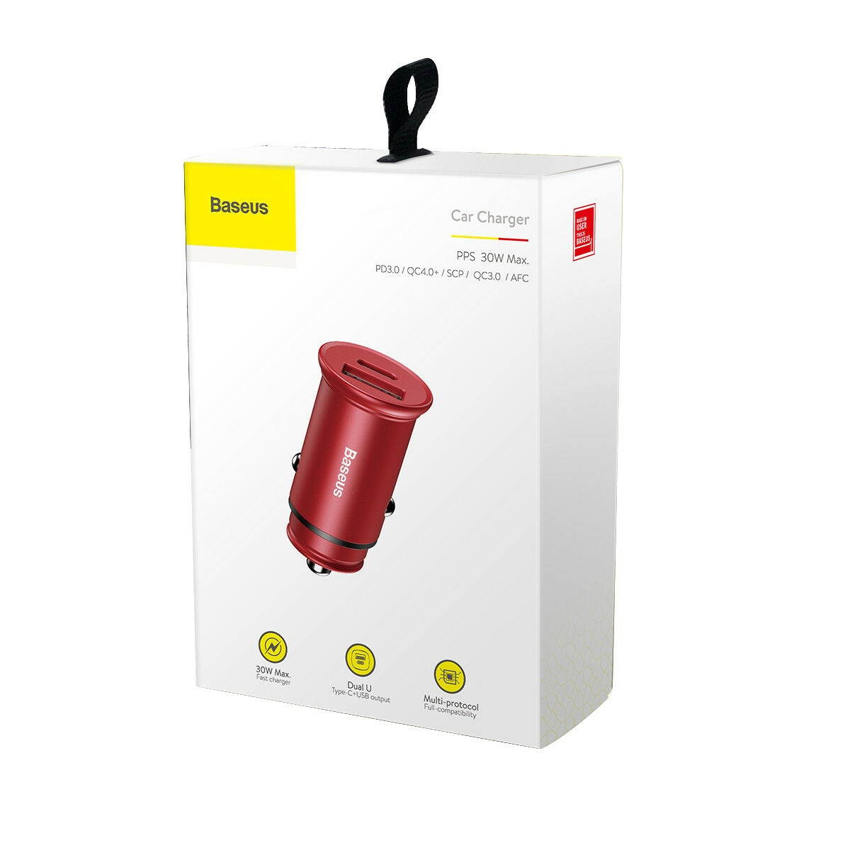 30W Fast Charging Car Charger USB Type-C PD Quick Charger QC 4.0 + USB-A QC 3.0