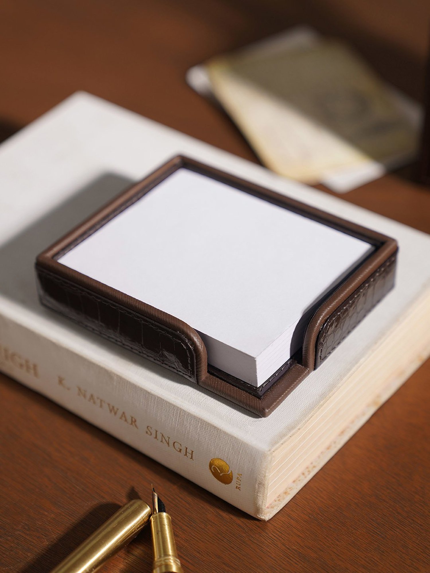 Pure Home and Living Brown Polypropylene Textured Desk Blotter