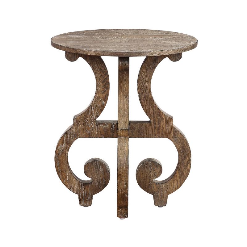 Sherwood Occasional Round Accent Table Brown - Treasure Trove Accents