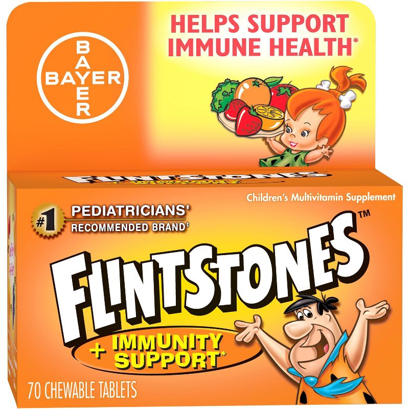 Flintstones Multivitamins Plus Immunity Support Dietary Supplement Chewable Tablets - Mixed Fruit - 70ct