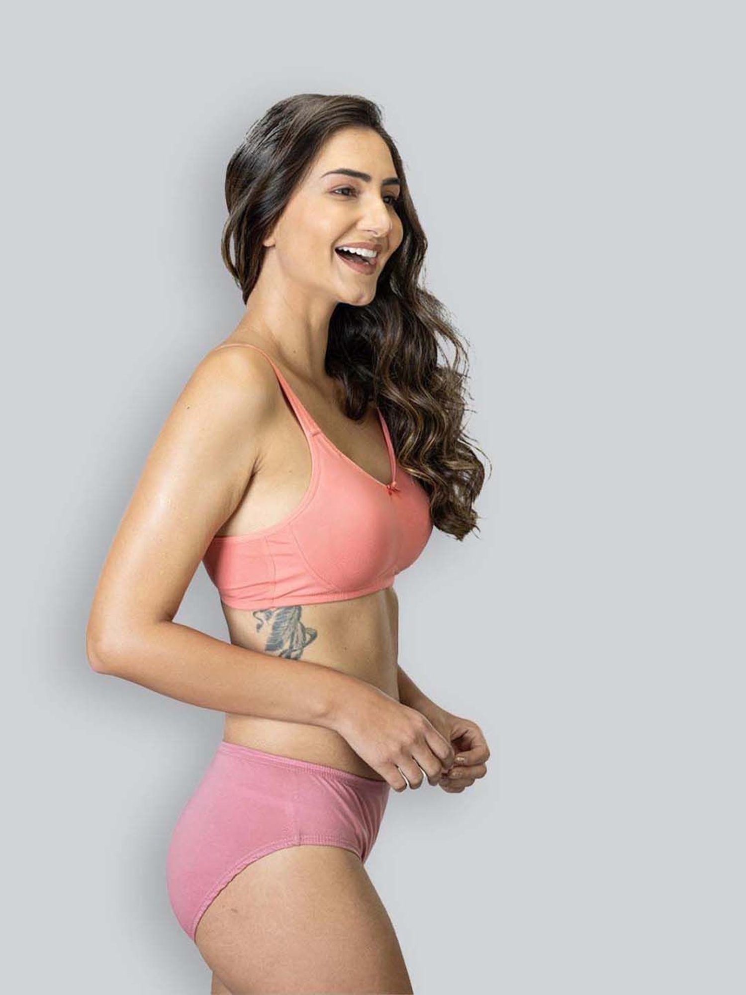 Lyra Peach Cotton T-Shirt Bra