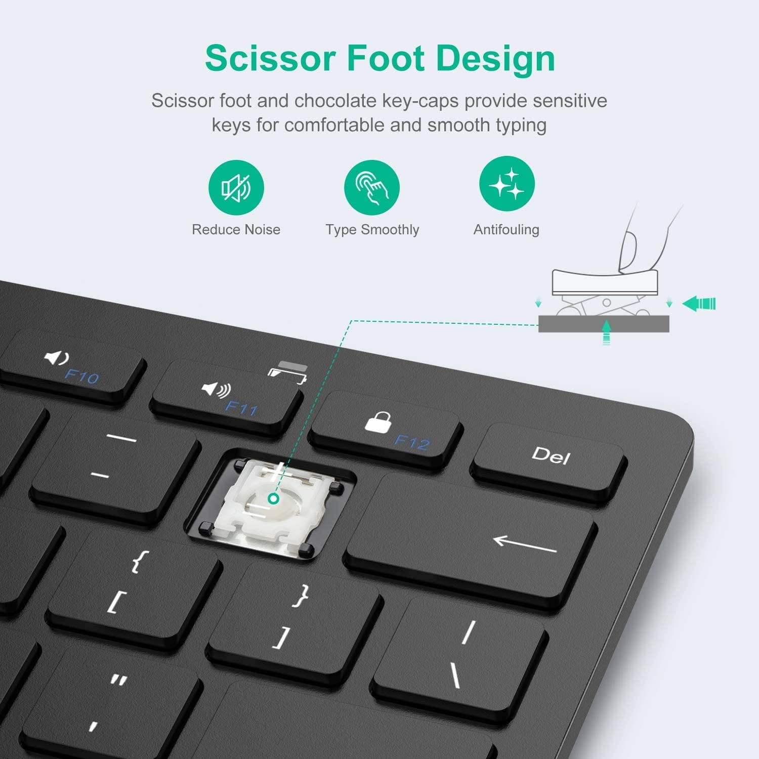 SPARIN Tablet Keyboard for Galaxy Tab A 10.1 / Tab A7, Bluetooth Keyboard for Galaxy Tab S7 Plus/Tab S7 / Tab S6 Lite/Tab S6 / Tab S5e and Other Bluetooth Enabled Tablets and Phones, Black