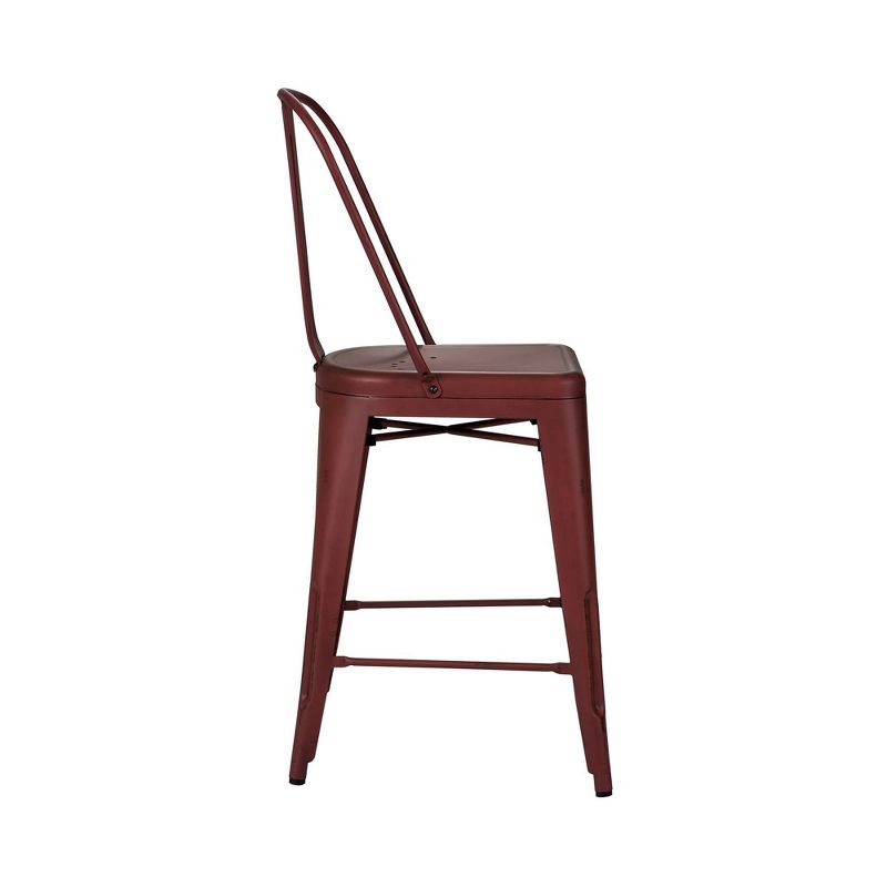 2pc Vintage Series X Back Counter Height Barstool Red - Liberty Furniture