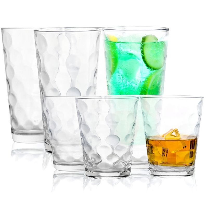 Pasabahce 16 Piece Opus Double Old Fashioned And Cooler Glass Set