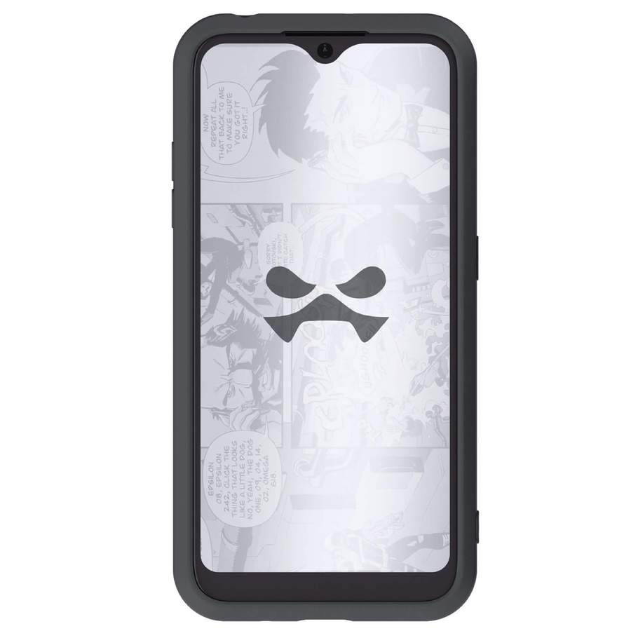 Ghostek Iron Armor Belt Clip Galaxy A11 Case with Holster, Card Holder and Stand Protective Full Body Cover with Heavy Duty Protection Slim Matte Design Galaxy A11 (6.4") (Matte Black)