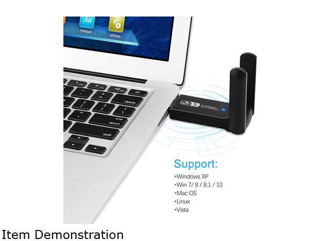 Wifi Dongle, Wireless USB Wifi Adapter 1200Mbps Dual Band 2.4G/5G USB 3.0 Wifi Stick Mini Wireless Network Card for PC Desktop Laptop, Support Windows 10/8/7/Vista/XP/2000, Linux, Mac Os X 10