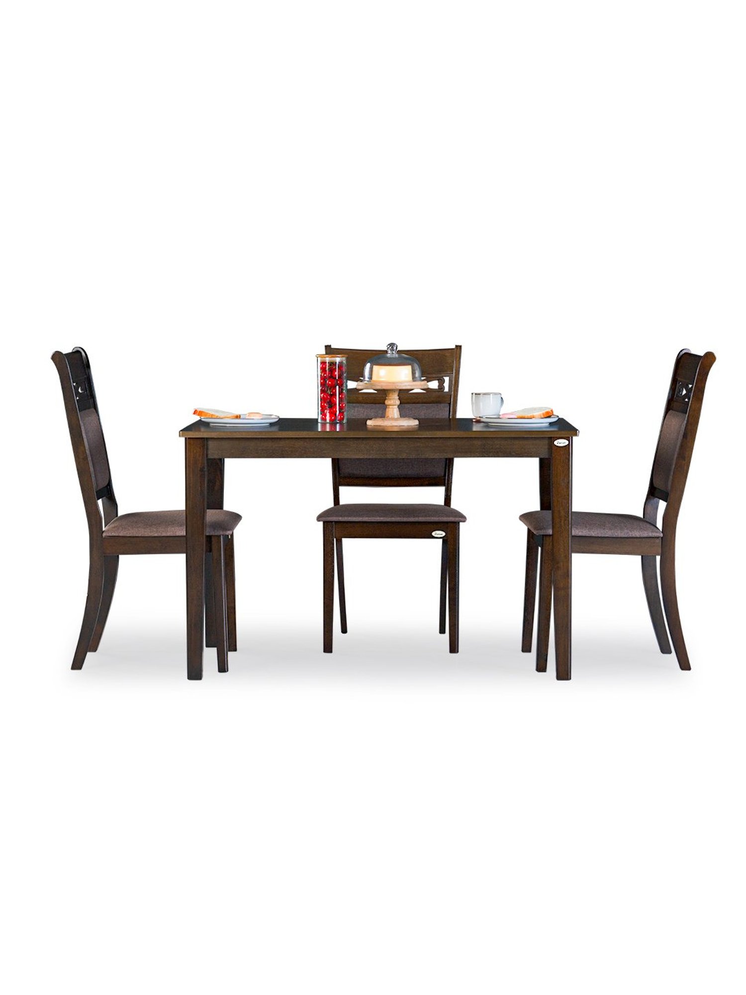 Nilkamal Olivia Brown Solid Wood - Rubberwood 6 Seater Dinning Table set