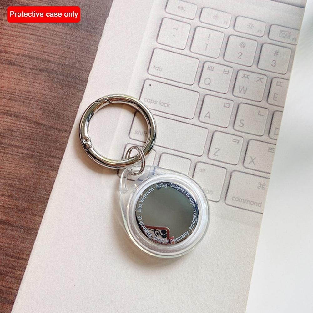 For Apple Airtags Case Transparent Silicone Full Protective Keychain Protective cover Tracker Anti-lost For Apple Sleeve Lo W4C6