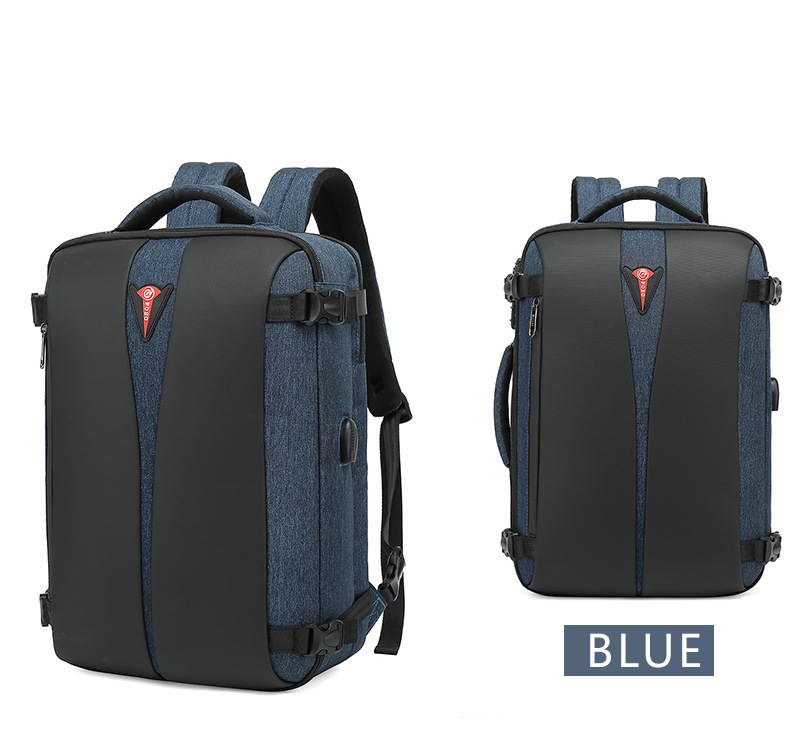 LUOM Laptop Backpack 15.6 Inch Stylish School Computer Backpack Casual Daypack Laptop Bag Water Repellent Nylon Business Bag Tablet with USB Port for Travel/Business/College/Women/Men-Gray