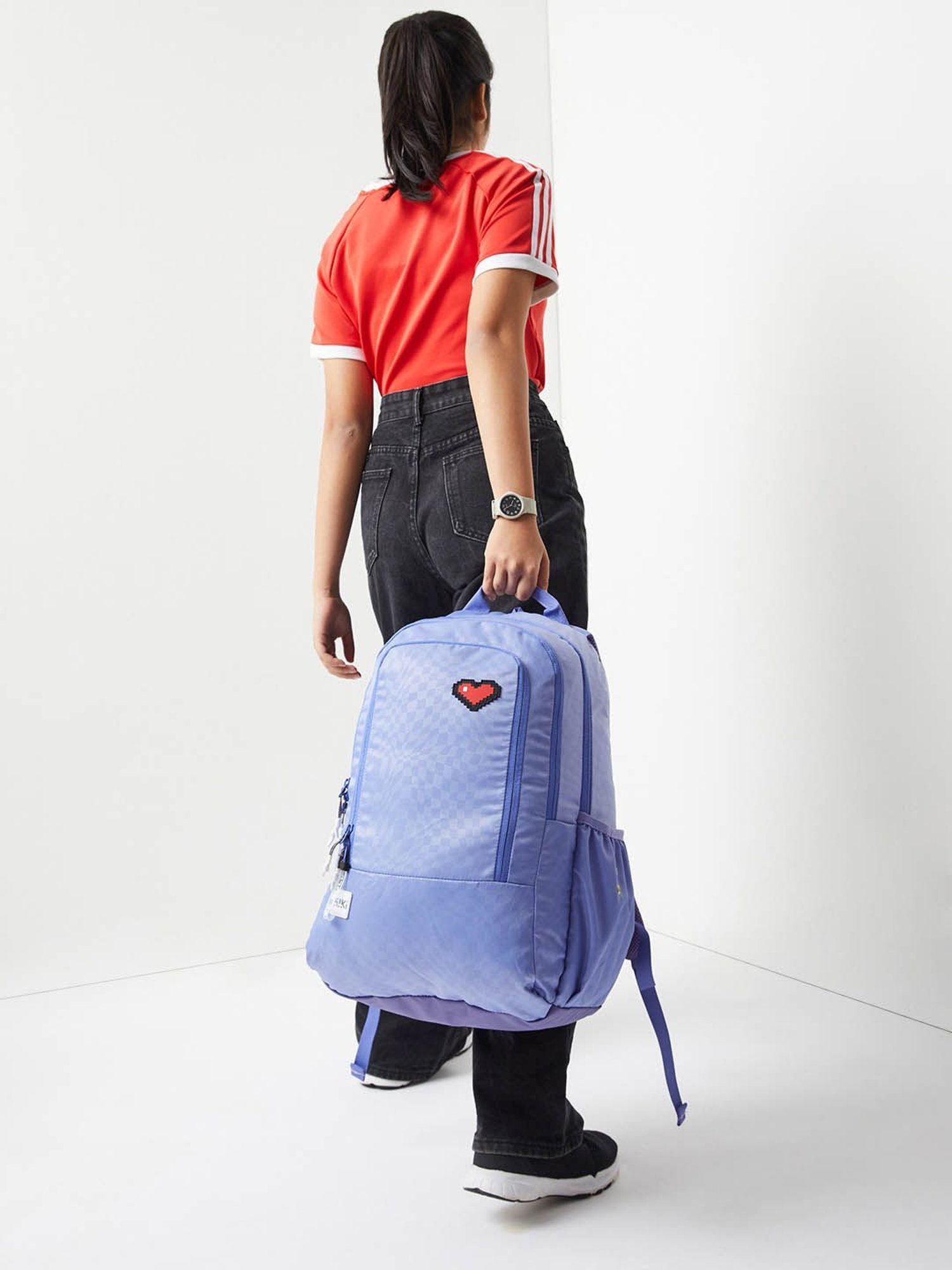 Wiki Back to School 2 Purple Polyester Printed Backpack - 32 Ltrs