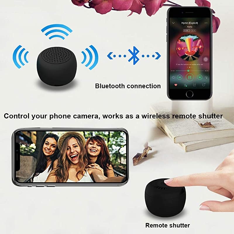 The Smallest Mini Bluetooth Speaker  BTS0011 Wireless Small Bluetooth SpeakerPortable Speakers for HomeOutdoorTravelRechargeableCompatible with iPhone Samsung Black