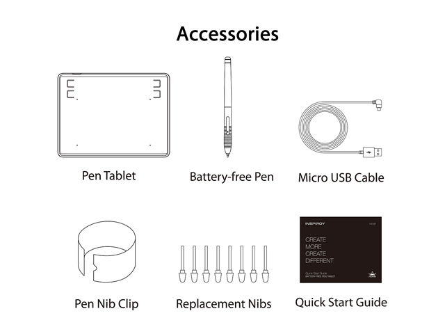 Huion Inspiroy H430P Graphics Drawing Tablet 4.8 x 3 inches with Battery-Free Pen Recognize 4096 Pen Pressure with a Glove
