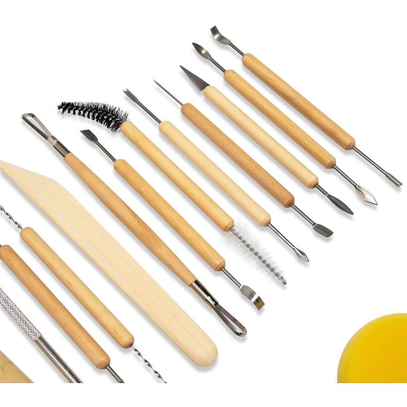 Bright Creations 24 Pieces Pottery and Clay Sculpting Tools for Arts and Crafts