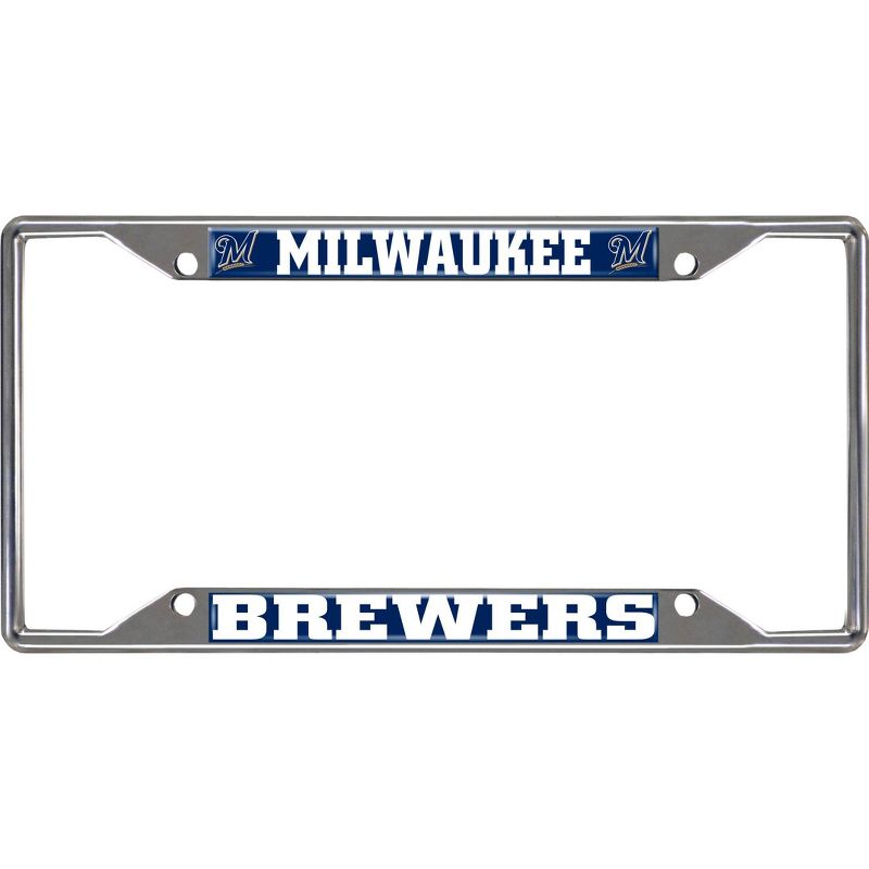 MLB Milwaukee Brewers Stainless Steel License Plate Frame