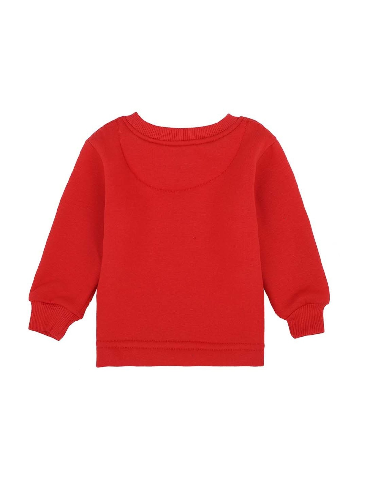 Bodycare Kids Poppy Red Cotton Printed Full Sleeves Mickey & Friends Sweatshirt