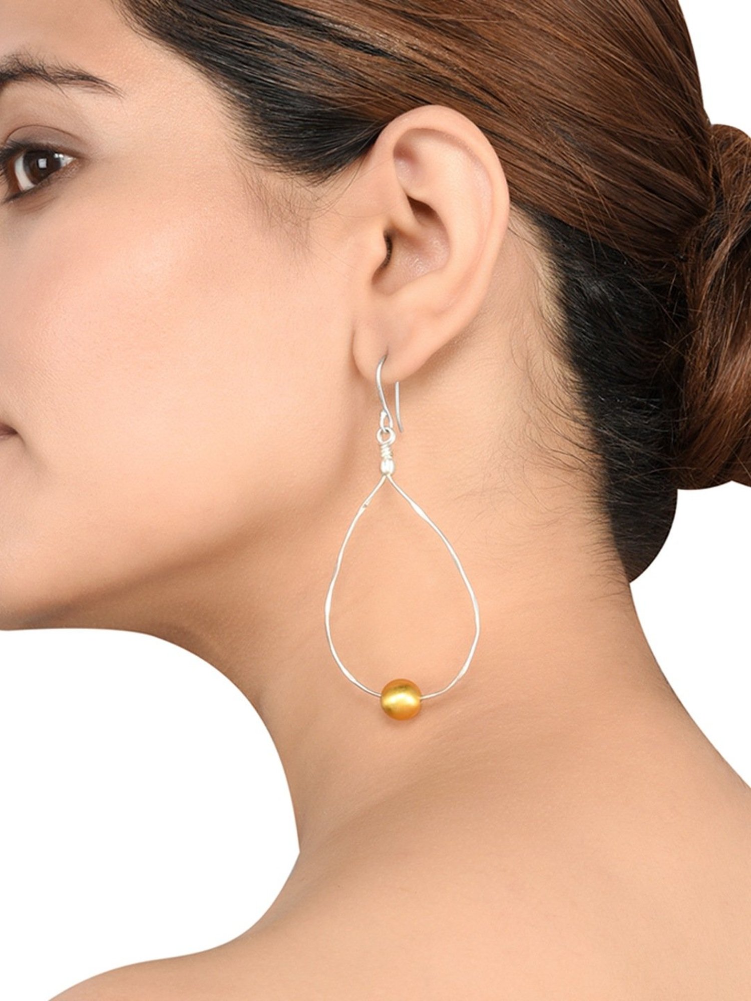 Tribe Amrapali Dual Tone Ball Earrings for Women