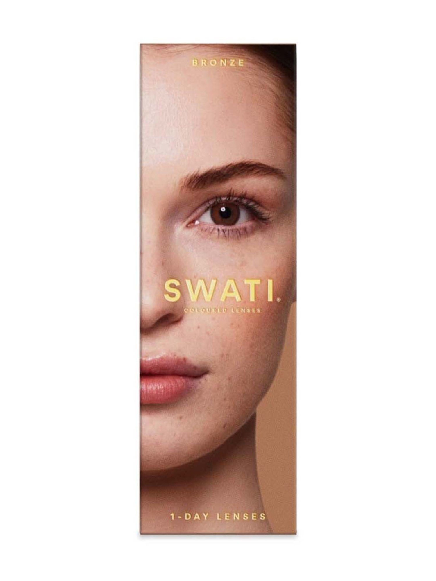 Swati Cosmetics Coloured Contact Lenses - Bronze (1 Day, Power -3.50)