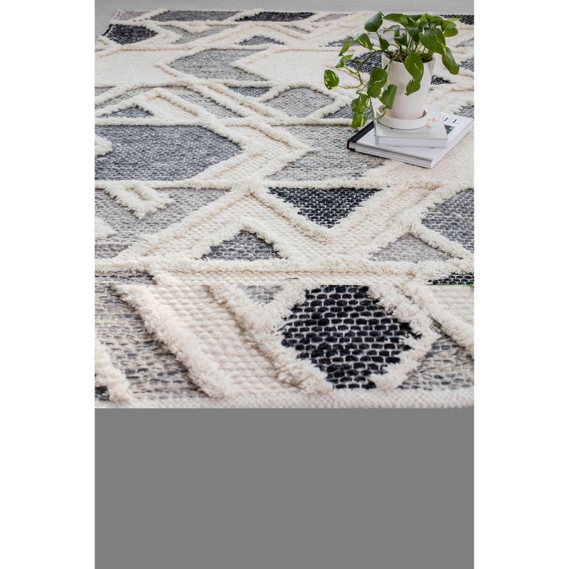 5'x8' Slings and Arrows Area Rug Ivory/Gray/Blue - Anji Mountain