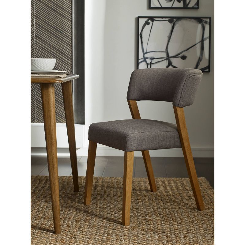 Set of 2 Wilham Upholstered Dining Chair Gray - Finch