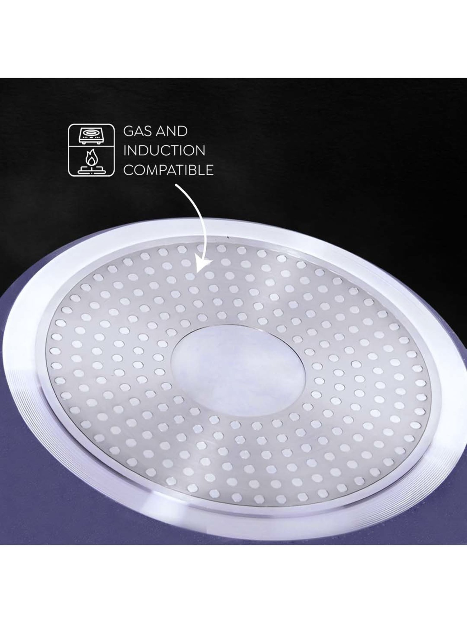 Prestige Ceraglide Ceramic Coating Blue Aluminium 20 cm Non-Stick Casserole With Glass Lid (2.8 L)