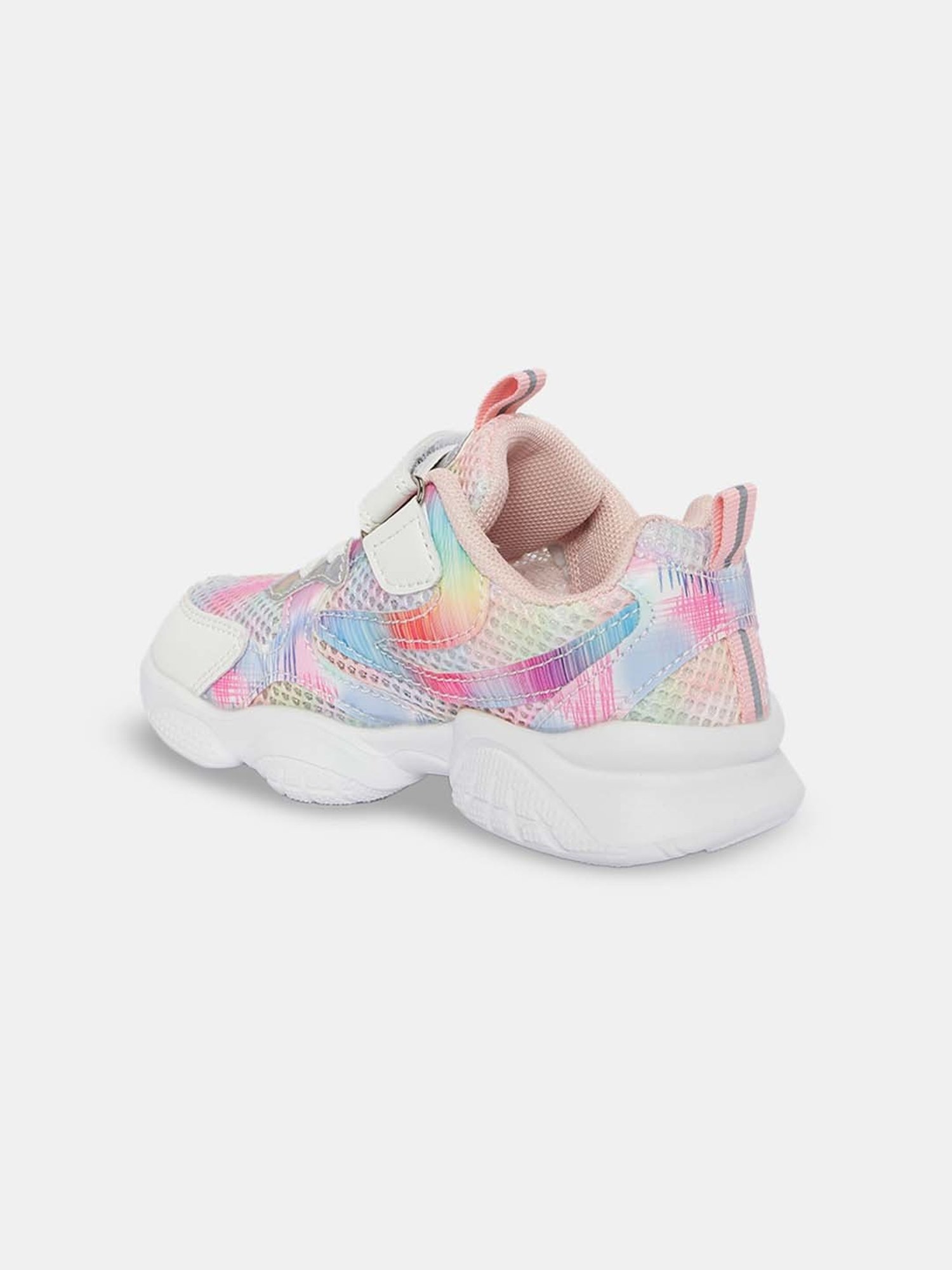 Pantaloons Junior White & Pink Velcro Shoes