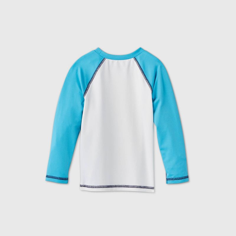 Toddler Boys' Colorblock Long Sleeve Rash Guard - Cat & Jack™ Blue/White/Purple 2T