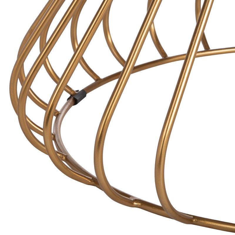 40" Gwen Pedestal Marble Dining Table White/Gold - Safavieh