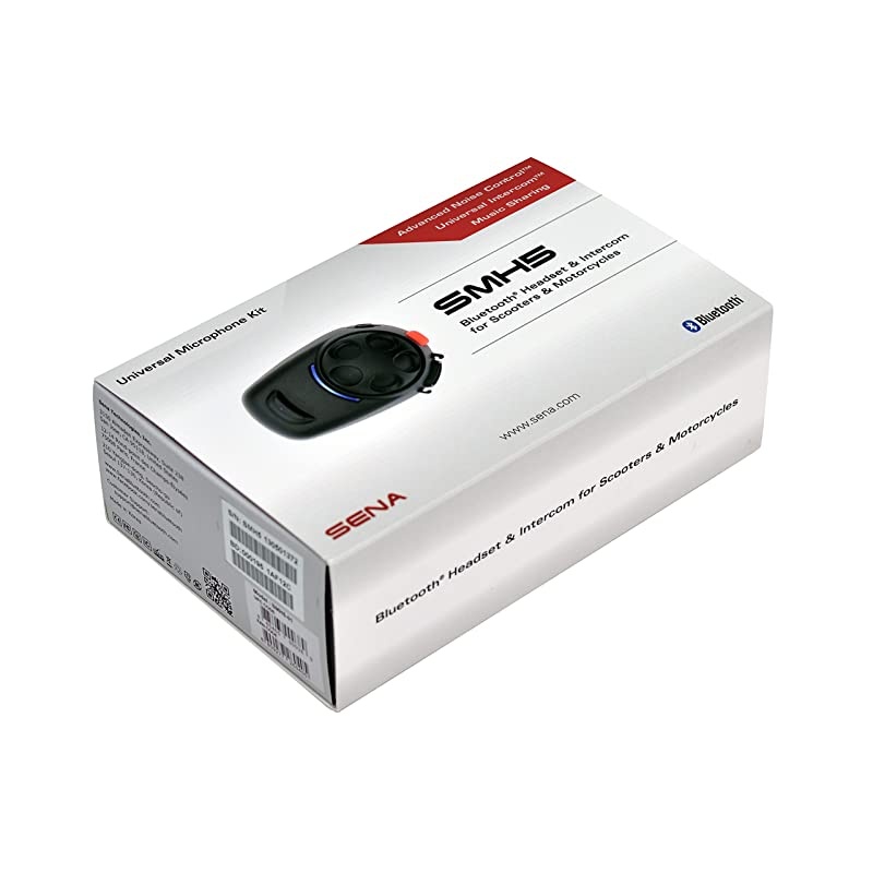SMH5D-UNIV Bluetooth Headset and Intercom for Scooters/Motorcycles with Universal Microphone Kit (Dual Pack)
