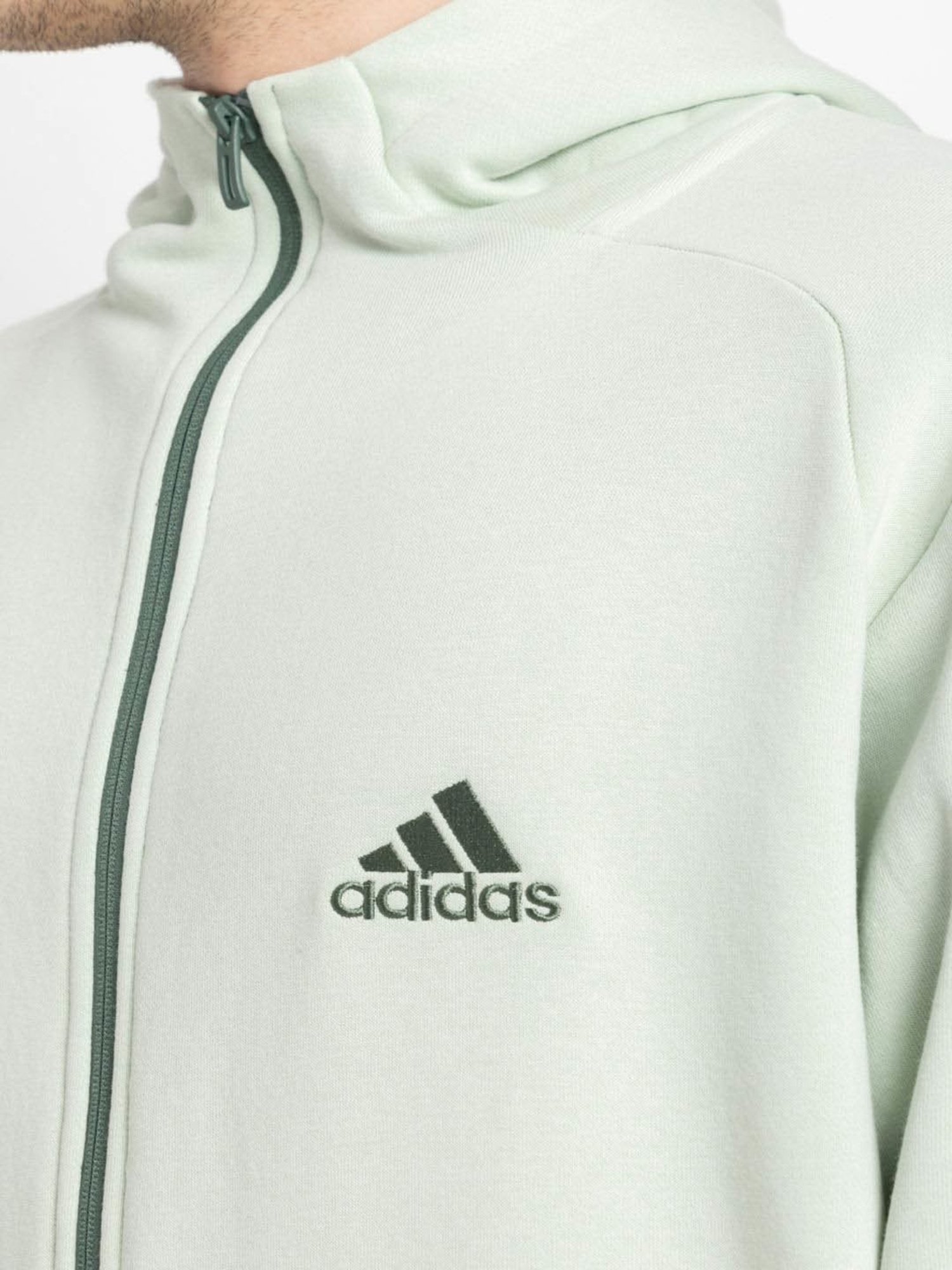 Slowave Teal Regular Fit Sports Hooded Jacket