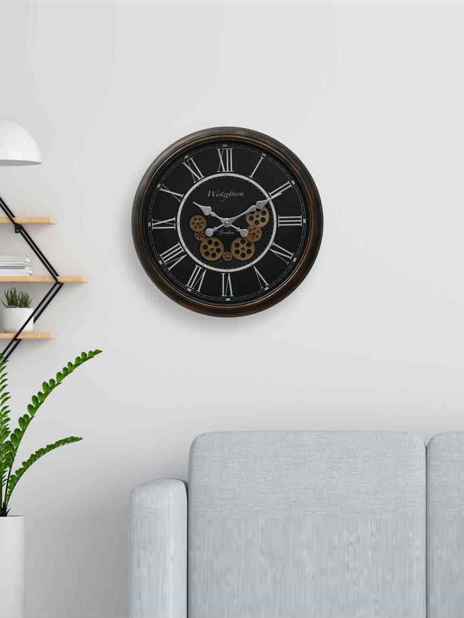 SEIKO classic black plastic wall clock with sweep movement