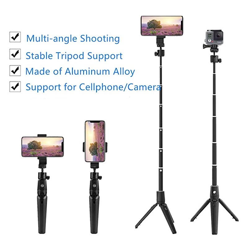 Selfie Stick Tripod  Phone Tripod Stand for iPhone Bluetooth Remote 40 Inch Tripod for Huawei Samsung Lightweight
