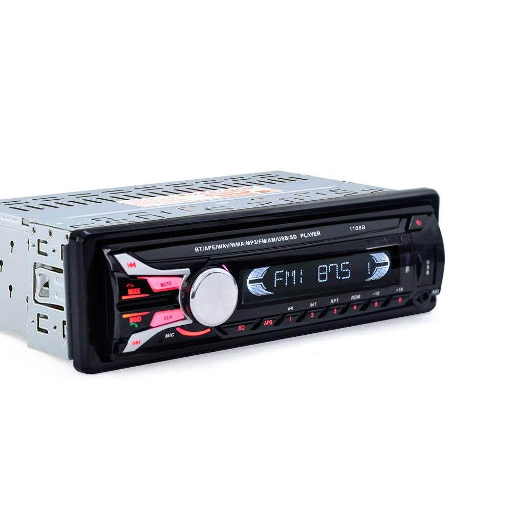 1188B Bluetooth Car Stereo Audio 1Din Player With Phone Holder In-Dash Fm Radio Mp3 Player Aux/Usb/Sd Card With Remote Control