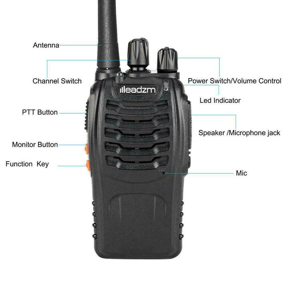 8x   LE-88A UHF 16CH Long Range Two Way Radio Walkie Talkie