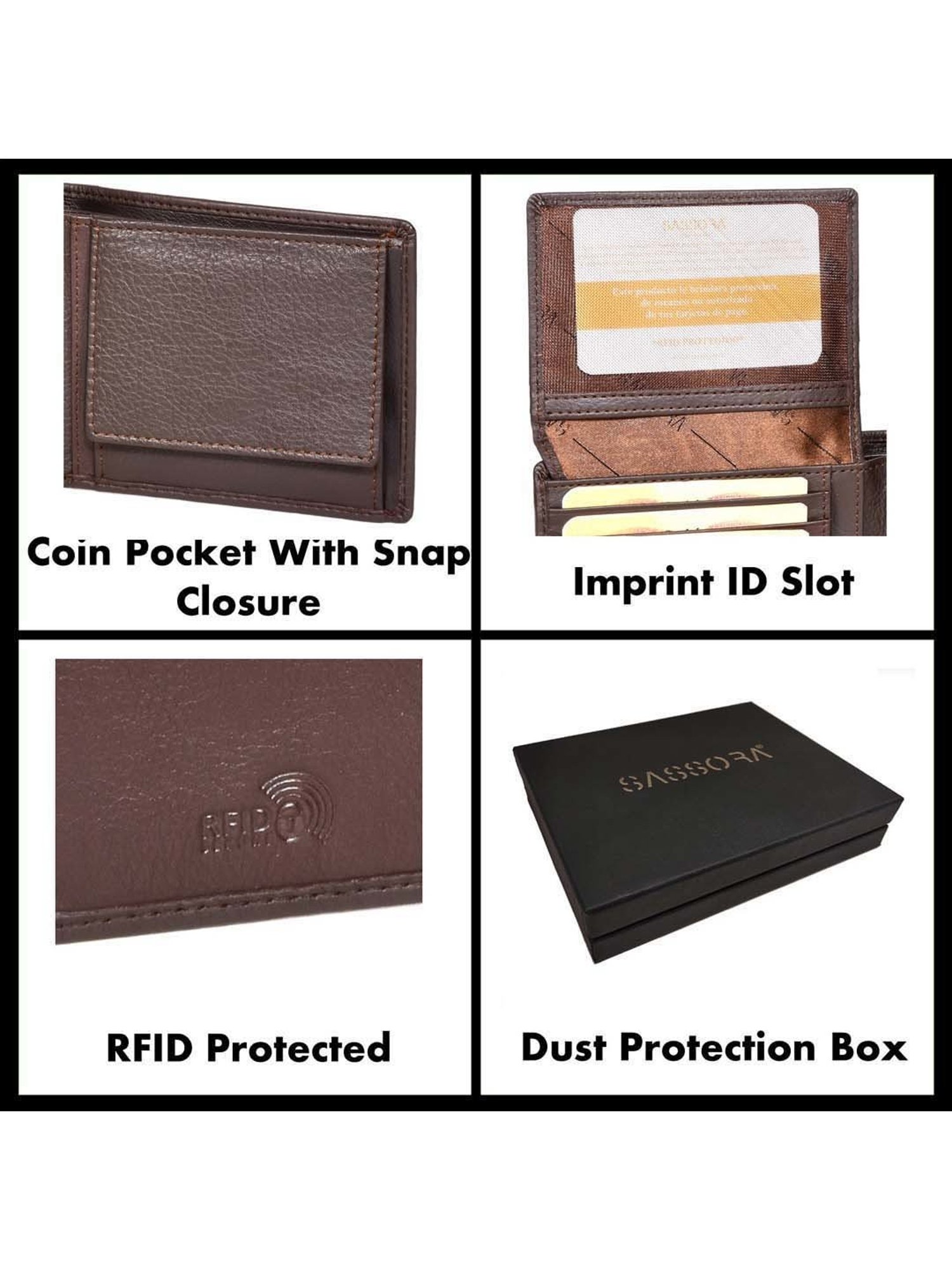 THE HOLISTIK Revival Black & Maroon Casual Leather Bi-Fold Wallet for Men