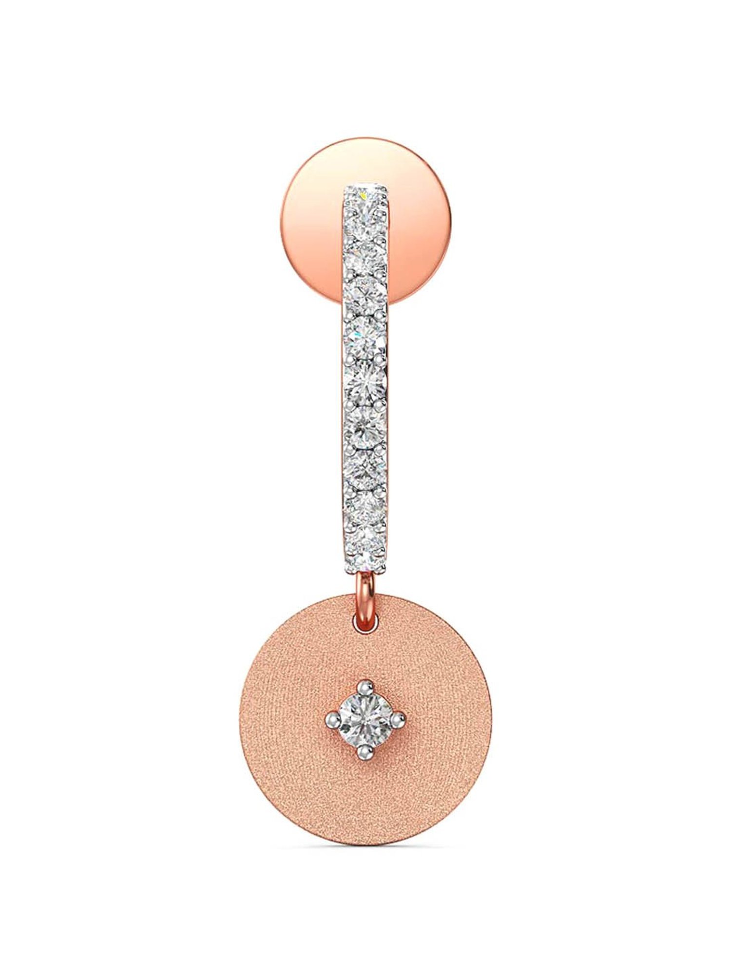 Joyalukkas 18k Rose Gold & Diamond Drop Earrings for Women