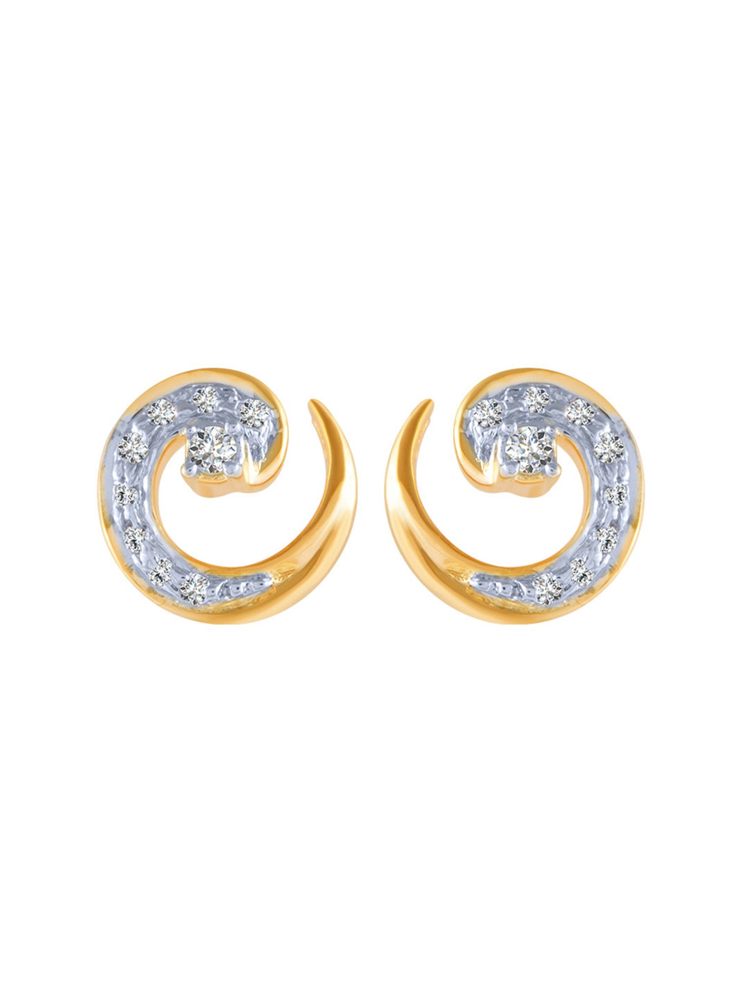 P.C. Chandra Jewellers 18 kt Gold & Diamond Earrings