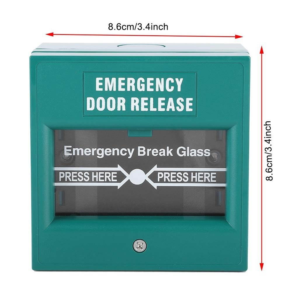 Emergency Door Release Glass Break Alarm Button Fire Alarm Swtich Break Glass Exit Release Switch