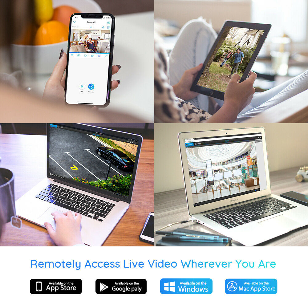 Reolink 5MP PoE Security System Bundle, 2x 5MP Smart Person/Vehicle Detection PoE IP Outdoor Cameras 2x 5MP PoE Audio Dome and 8CH 4K NVR with 2TB HDD for Continuous Recording Night Vision