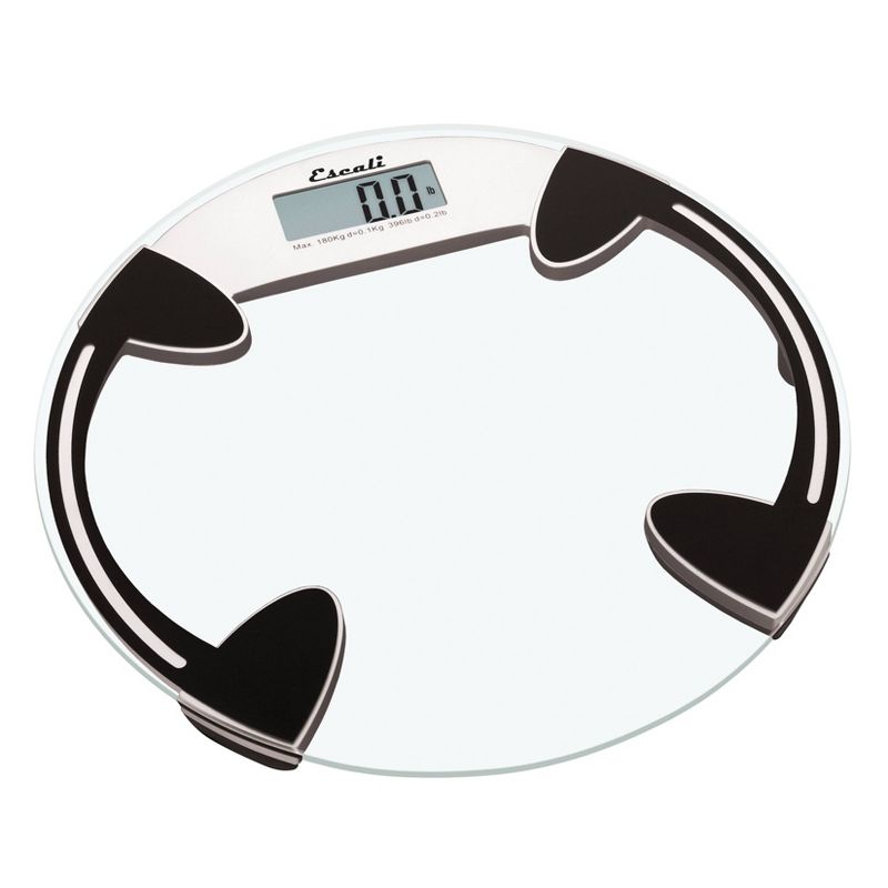 Glass Precision Bathroom Scale Clear/Round - Escali