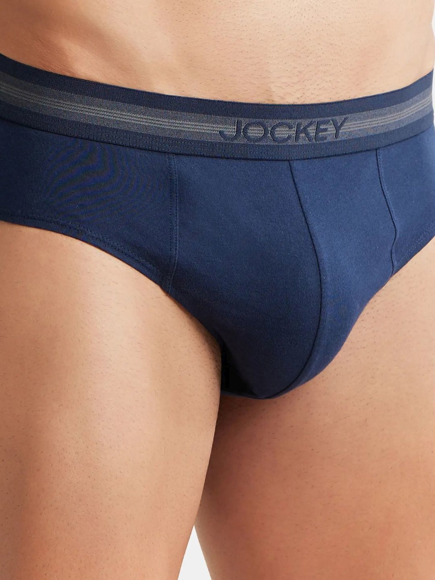 Jockey 1010 Dark Blue Super Combed Cotton Briefs with Stay Fresh Properties