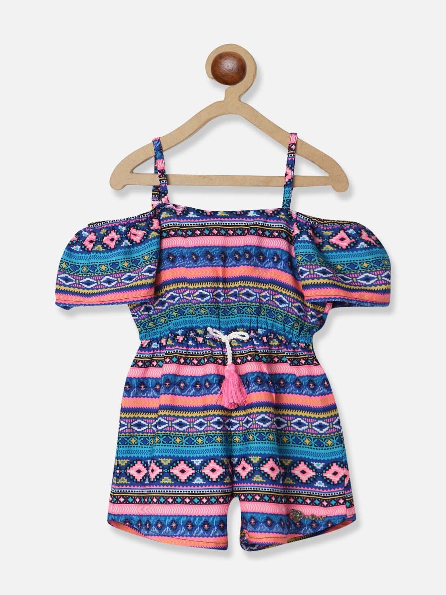 Nauti Nati Kids Multicolor Printed Jumpsuit