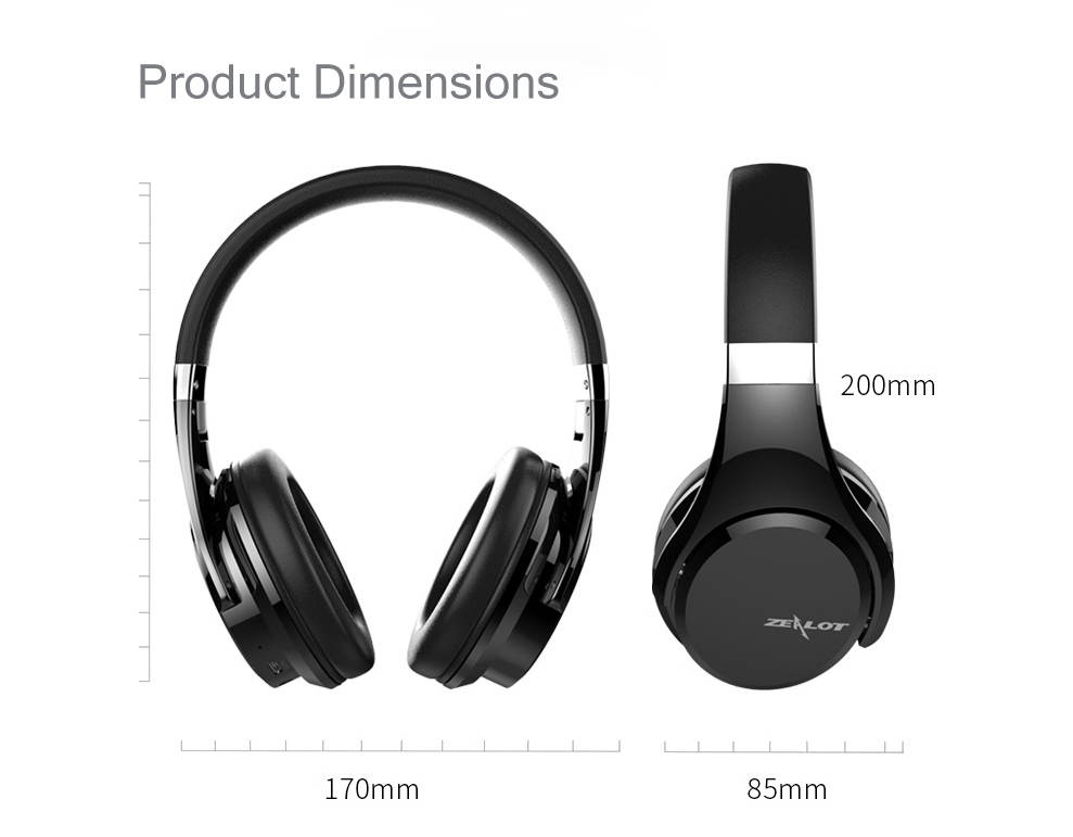 ZEALOT B21 Super Bass Stereo Wireless Bluetooth 4.0 Headphone HiFi Earphone Touch Control Noise Canceling with Microphone