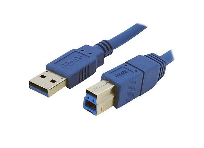 StarTech 1' Superspeed A To B Male/Male USB 3.0 Cable, Blue USB3SAB1