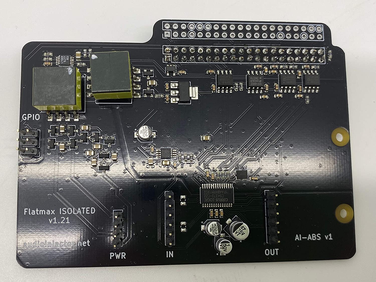 AudioInjector Isolated DAC and ADC Sound Card for The Raspberry Pi
