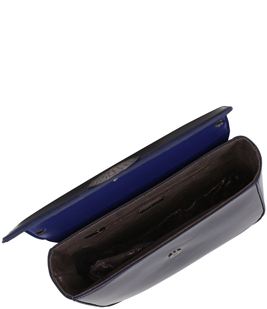 J. Renee 10500 Pearlized Patent Convertible Flap Shoulder Bag