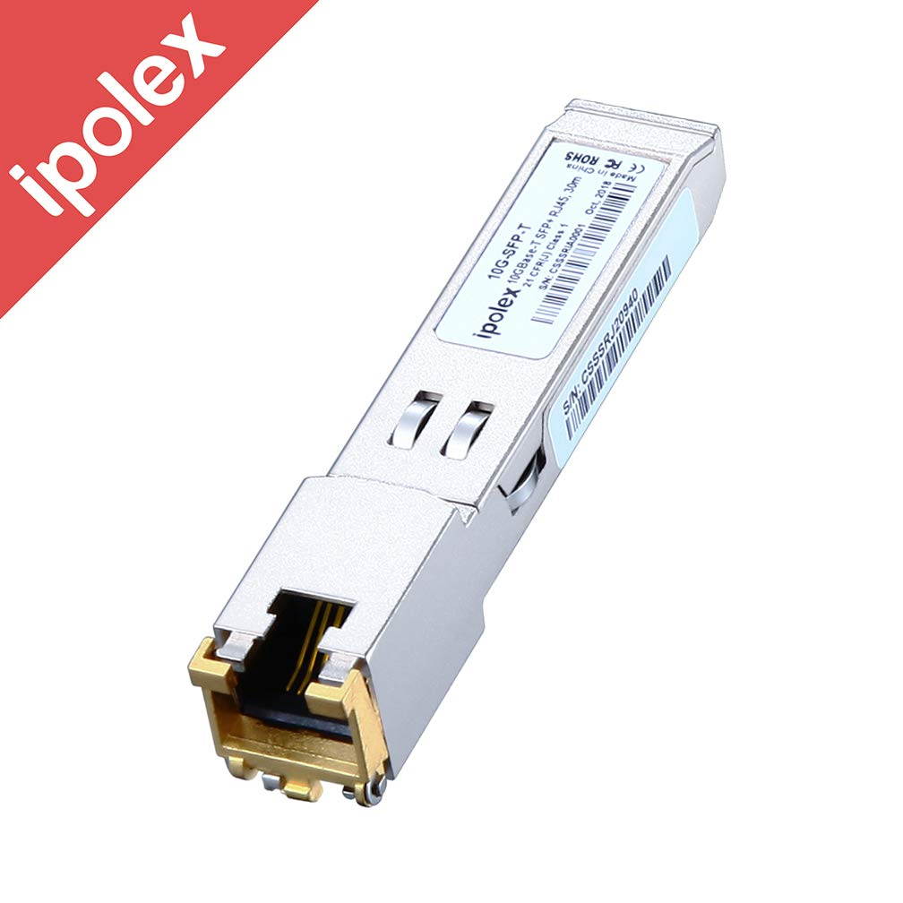 10GBase-T SFP+ Transceiver, 10G T, 10G Copper, RJ-45 SFP+ CAT.6a, up to 30 Meters, Compatible with Ubiquiti UF-RJ45-10G